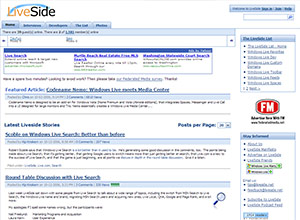 Current LiveSide design