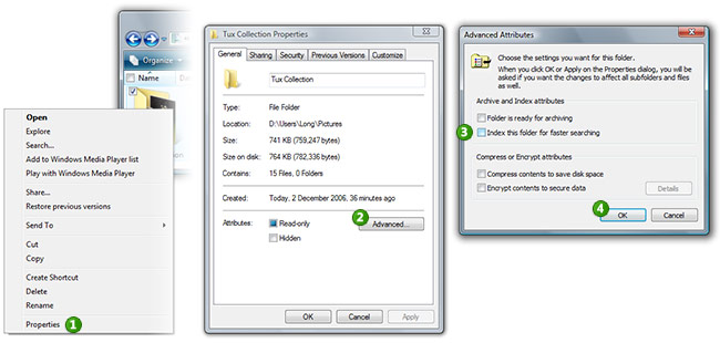 Folder attributes