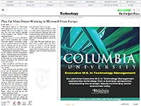 Large advertisement in New York Times Times Reader