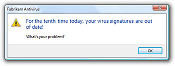 Silly sample error message
