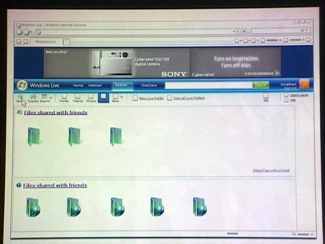 PowerPoint prototyping Windows Live SkyDrive