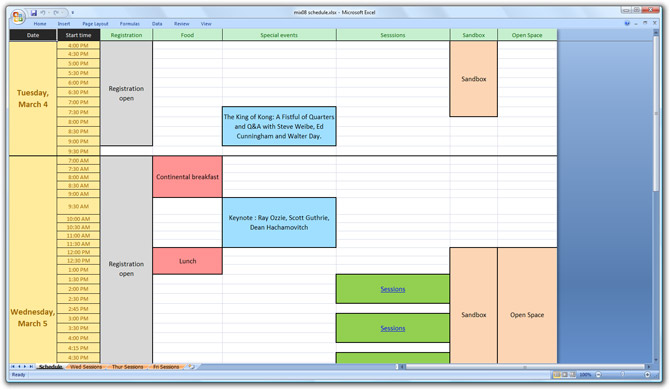 MIX08 Schedule