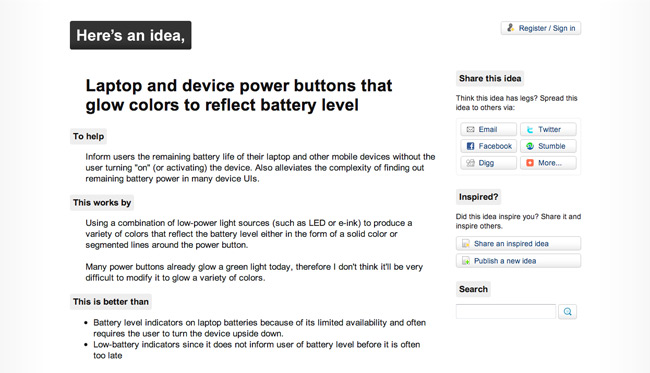 Here's an idea Here's an idea
