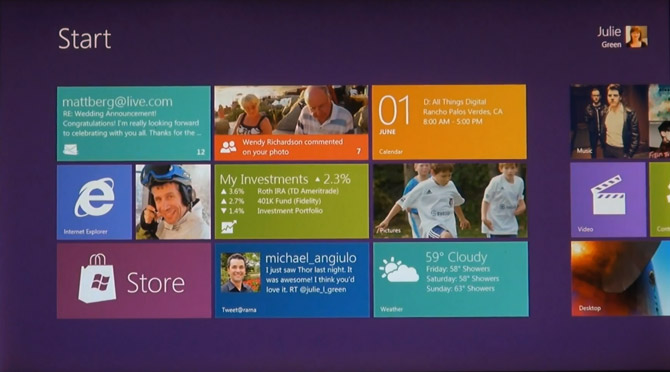 Windows 8 Tablet UI D9 demo Windows 8 Tablet UI D9 demo
