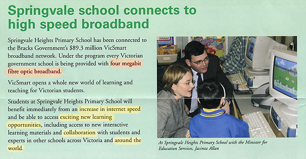 Victoria government school receives internet funding