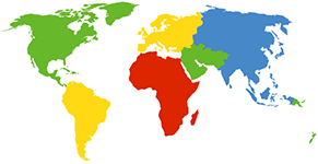 World map without Australia