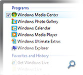 Windows Vista Start menu search