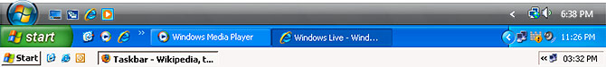 Windows taskbars