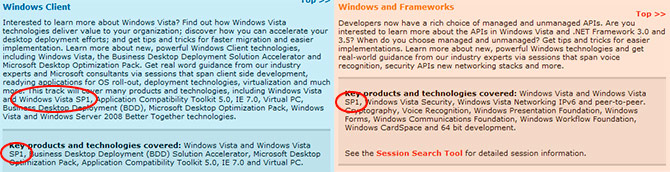 TechEd Barcelona Windows Vista SP1