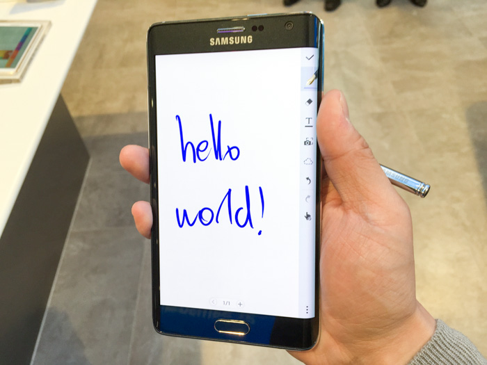 Samsung Note Virtual Ruler Hands-on with Samsung’s curved future: Gear S and Galaxy Note Edge ...